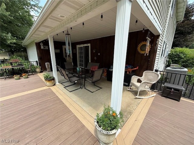 22399 Township Rd Unit 1203, West Lafayette, OH 43845 - deck featuring outdoor dining area