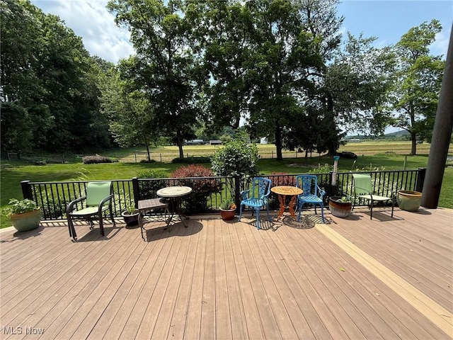 22399 Township Rd Unit 1203, West Lafayette, OH 43845 - wooden terrace with a yard