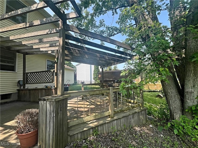 3061 Greenwich Ln, Brunswick, OH 44212 - wooden terrace with a pergola