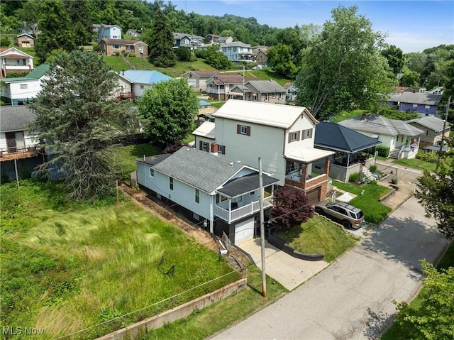 1309 7th St N, Martins Ferry, OH 43935 - aerial perspective of suburban area