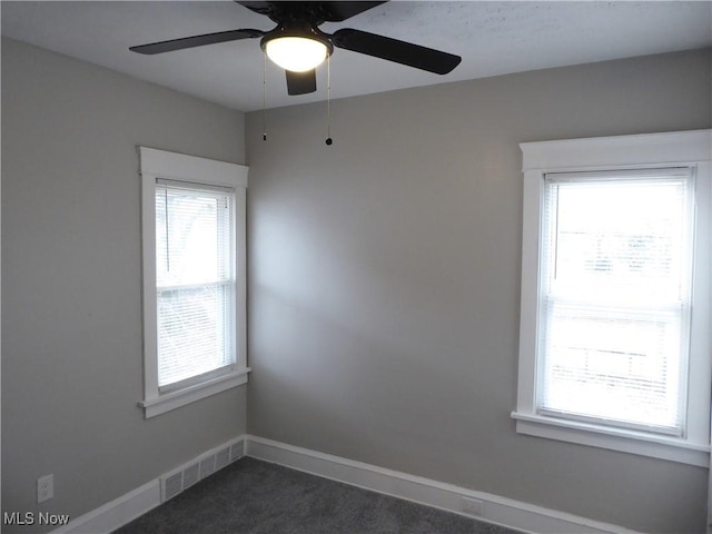 2032 W 98th St, Cleveland, OH 44102 - unfurnished room with dark carpet and ceiling fan