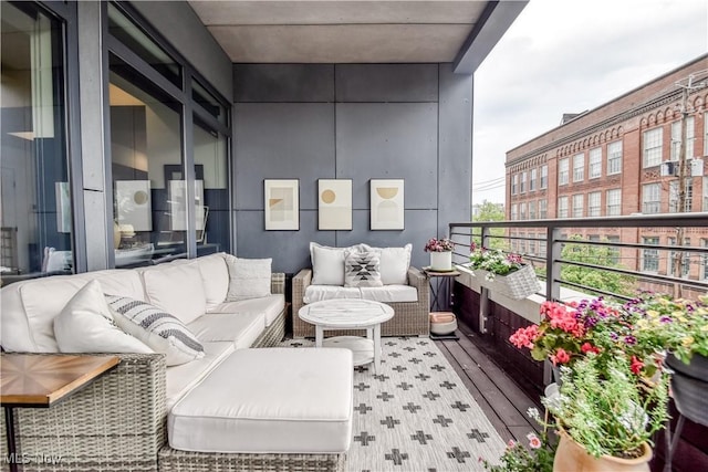 2044 Random Rd Unit 303, Cleveland, OH 44106 - balcony with outdoor lounge area
