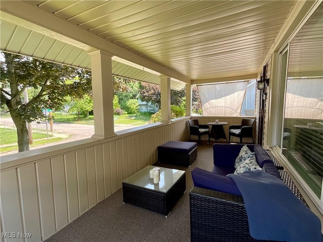 904 Chalker St, Akron, OH 44310 - sunroom featuring an outdoor living space