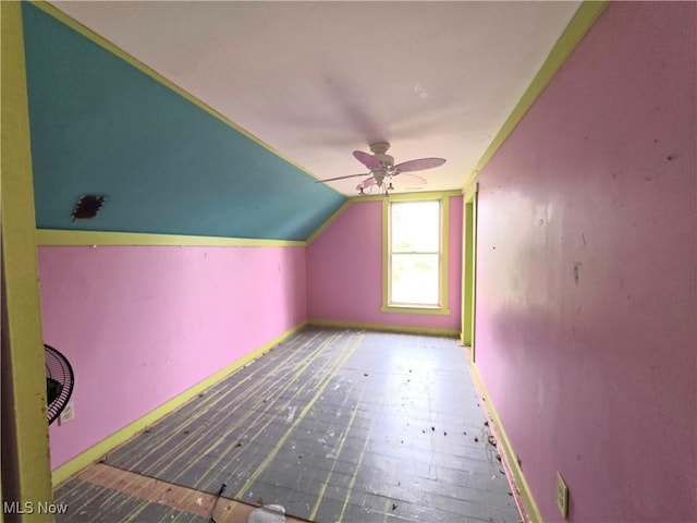 10 Browns Ridge Rd, Rockport, WV 26169 - bonus room featuring vaulted ceiling and ceiling fan