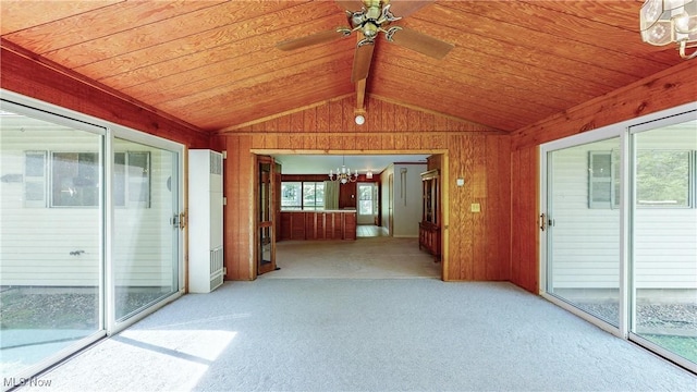 7780 Clarion Dr, Chagrin Falls, OH 44022 - unfurnished sunroom featuring a chandelier