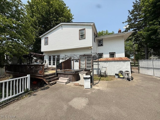 217 Meadowbrook Ave, Boardman, OH 44512 - back of property with a wooden deck