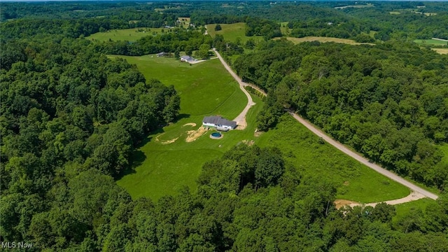 9910 Matchett Rd, Norwich, OH 43767 - aerial overview of property's location featuring a forest