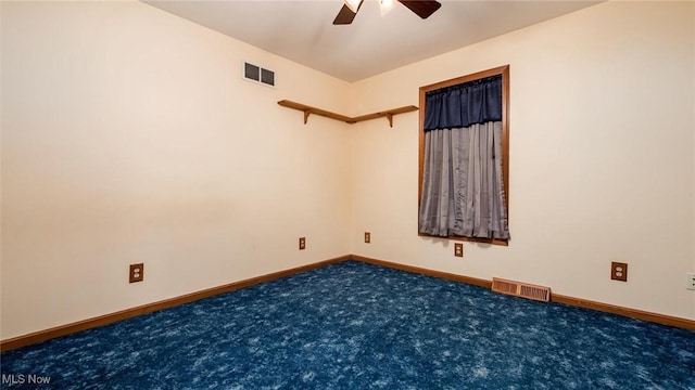 9910 Matchett Rd, Norwich, OH 43767 - spare room with a ceiling fan and carpet flooring