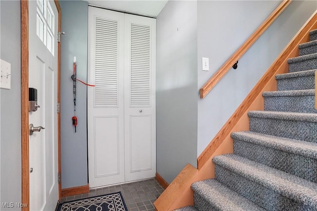 4190 Springdale Rd, Stow, OH 44224 - foyer entrance with stairs and baseboards