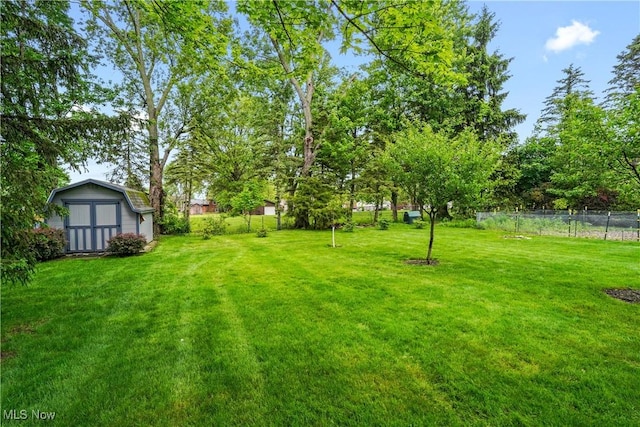 4190 Springdale Rd, Stow, OH 44224 - view of yard featuring a storage shed