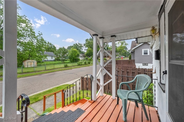 654 Van Everett Ave, Akron, OH 44306 - view of wooden porch
