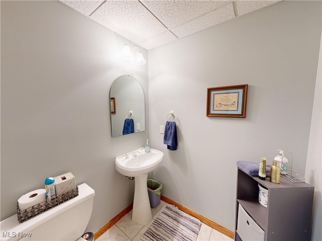 35005 Lisle Ct, Willoughby, OH 44094 - half bathroom with a paneled ceiling and toilet