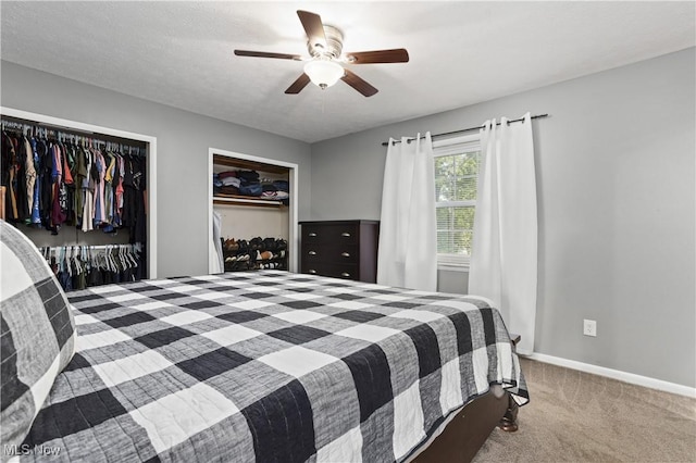 3247 Brooklawn Dr, Norton, OH 44203 - carpeted bedroom with baseboards and ceiling fan