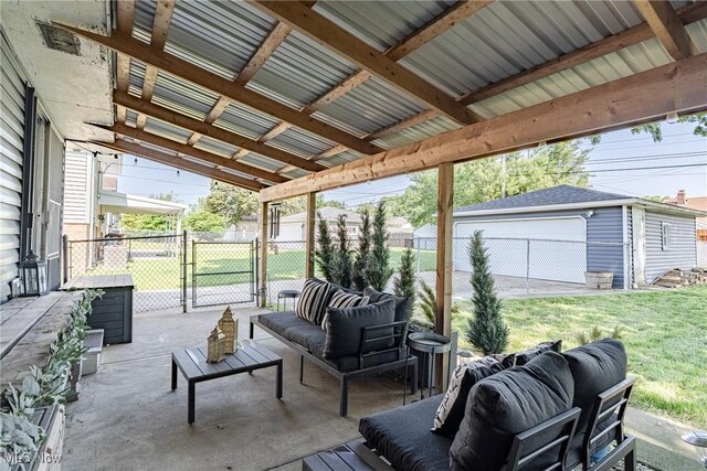 2880 Hetzel Dr, Parma, OH 44134 - view of patio / terrace featuring a gate and an outdoor hangout area