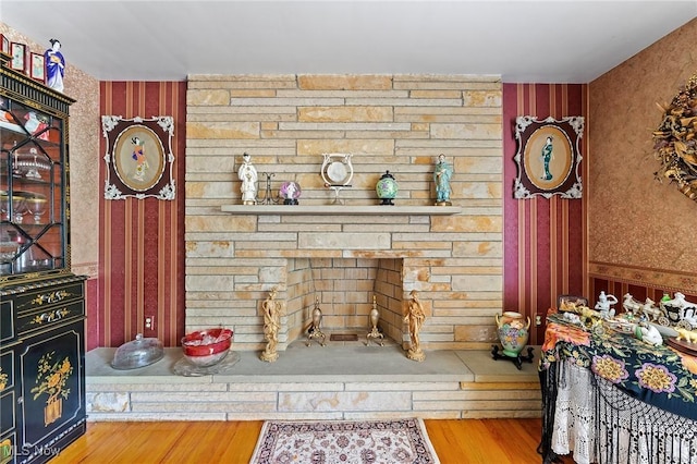 3612 Ridge Rd, Cortland, OH 44410 - detailed view of wood finished floors and wooden walls
