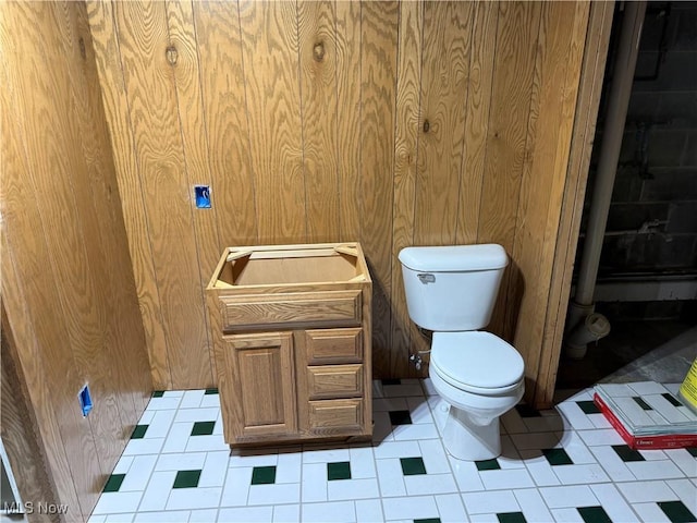 3726 Silvieus St, Ashtabula, OH 44004 - bathroom with vanity and wooden walls