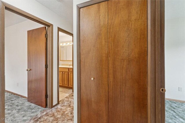 3917 Oxford Dr, Lorain, OH 44053 - corridor with light colored carpet