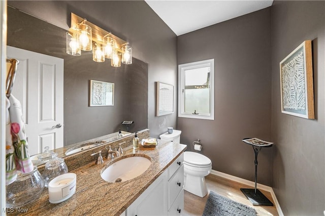 196 Chisholm Ct, Aurora, OH 44202 - bathroom featuring vanity and wood finished floors
