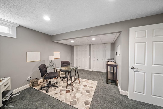 196 Chisholm Ct, Aurora, OH 44202 - carpeted office space featuring baseboards and recessed lighting