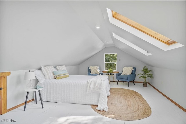 935 Portage Lakes Dr, Coventry Township, OH 44319 - bedroom featuring a skylight and vaulted ceiling