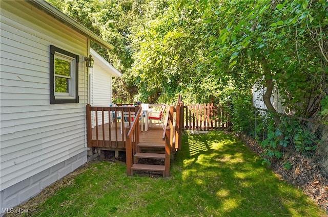 935 Portage Lakes Dr, Coventry Township, OH 44319 - view of yard with a deck