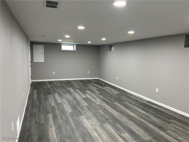 7295 Clovermeade Ave, Poland, OH 44514 - below grade area featuring recessed lighting and dark wood-type flooring