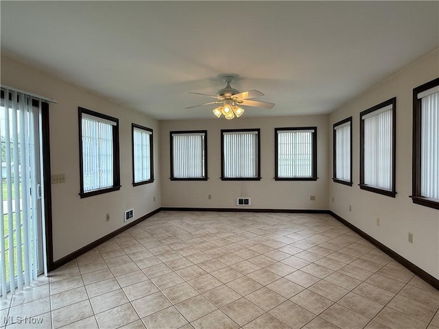 3022 Heatherbrae Dr, Poland, OH 44514 - empty room with light tile patterned flooring and a ceiling fan