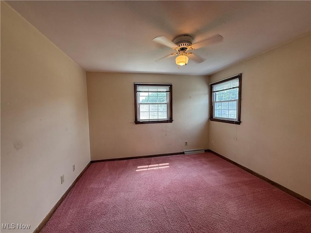 3022 Heatherbrae Dr, Poland, OH 44514 - empty room featuring carpet floors and ceiling fan