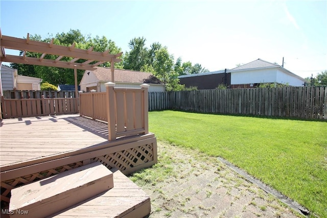 230 E 242nd St, Euclid, OH 44123 - fenced backyard with a wooden deck