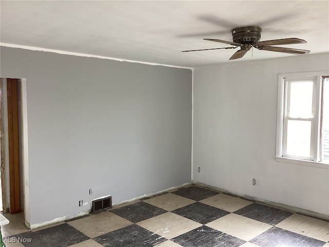 466 Lincoln Blvd, Steubenville, OH 43952 - empty room featuring tile patterned floors and ceiling fan
