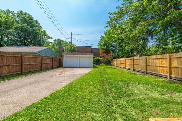 17631 Milburn Ave, Cleveland, OH 44135 - fenced backyard featuring an outbuilding and a garage
