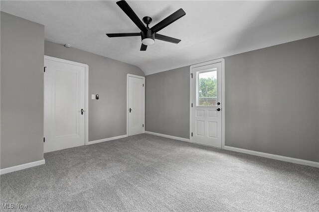 17631 Milburn Ave, Cleveland, OH 44135 - carpeted spare room featuring ceiling fan and vaulted ceiling