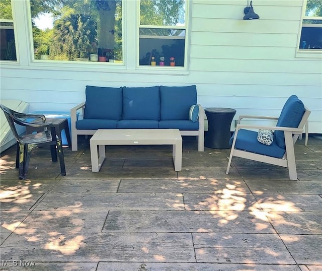 1803 Stillwagon Rd, Warren, OH 44484 - view of patio featuring an outdoor living space and a deck