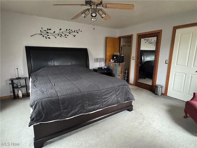 1803 Stillwagon Rd, Warren, OH 44484 - carpeted bedroom featuring a ceiling fan and baseboards