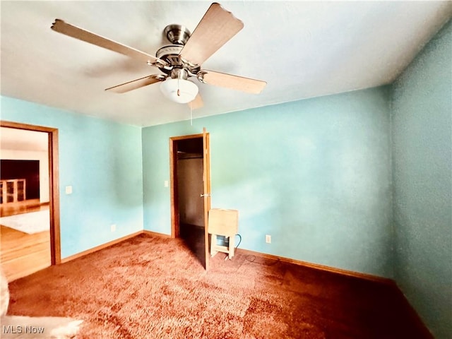 1803 Stillwagon Rd, Warren, OH 44484 - unfurnished bedroom featuring carpet floors and a ceiling fan