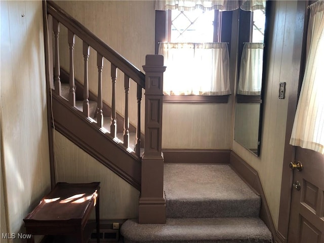 305 Adolphus St, Chester, WV 26034 - stairway featuring carpet floors