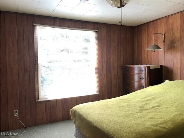 305 Adolphus St, Chester, WV 26034 - bedroom featuring wooden walls and carpet floors