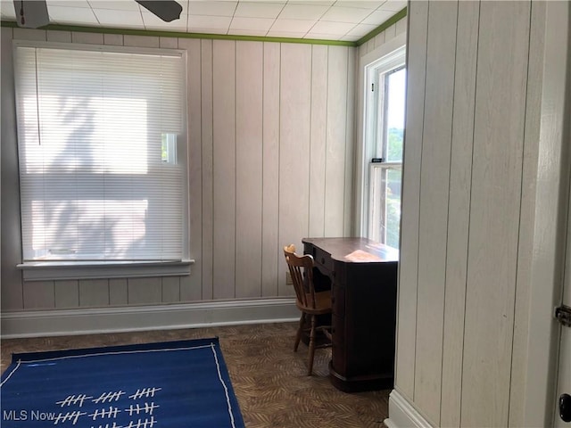 305 Adolphus St, Chester, WV 26034 - dining space with wood walls