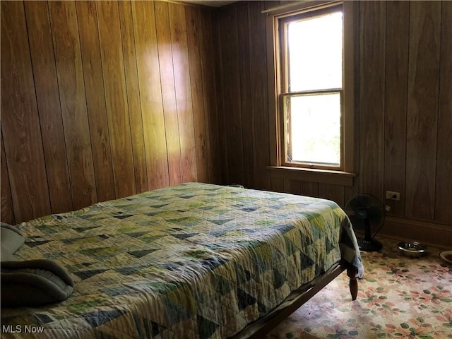305 Adolphus St, Chester, WV 26034 - bedroom with multiple windows, carpet, and wood walls