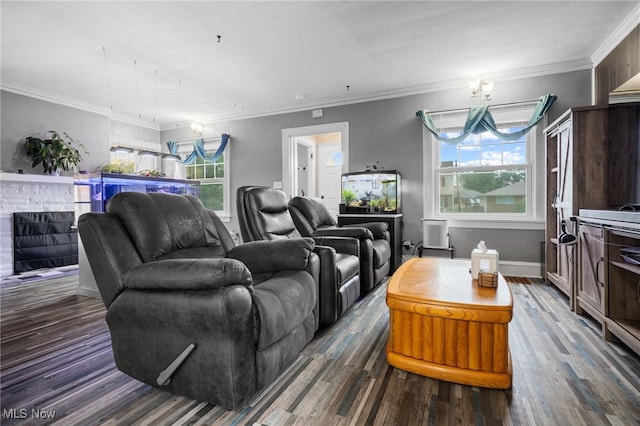 6478 Kerneywood Rd, Parma, OH 44129 - living area with wood finished floors and crown molding