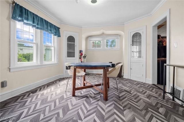 6478 Kerneywood Rd, Parma, OH 44129 - office area featuring plenty of natural light and crown molding