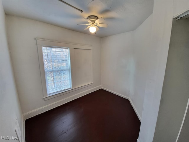 1825 Lakeview Rd, East Cleveland, OH 44112 - spare room featuring baseboards and a ceiling fan