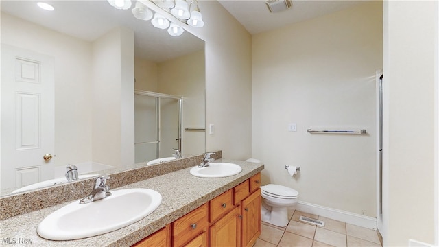 44 Gullybrook Ln, Willoughby, OH 44094 - full bathroom with a stall shower, tile patterned floors, and double vanity
