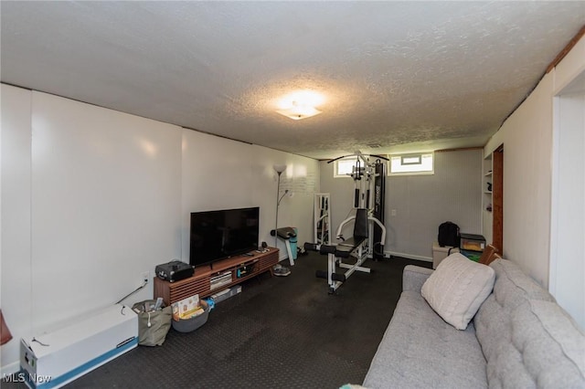4410 Silsby Rd, University Heights, OH 44118 - workout room featuring a textured ceiling