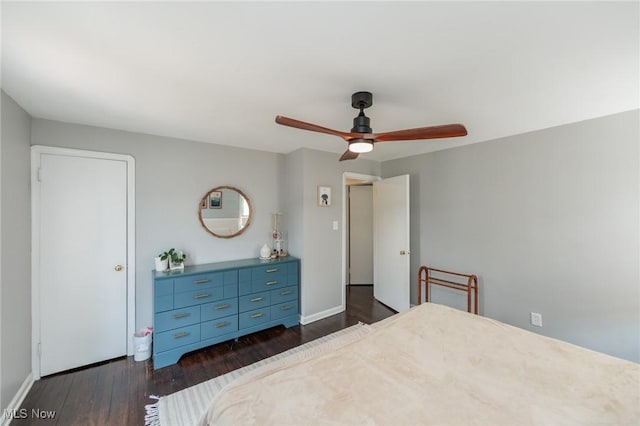 4410 Silsby Rd, University Heights, OH 44118 - bedroom featuring dark wood-style flooring and ceiling fan