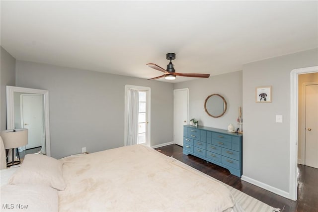 4410 Silsby Rd, University Heights, OH 44118 - bedroom featuring dark wood-style floors and a ceiling fan
