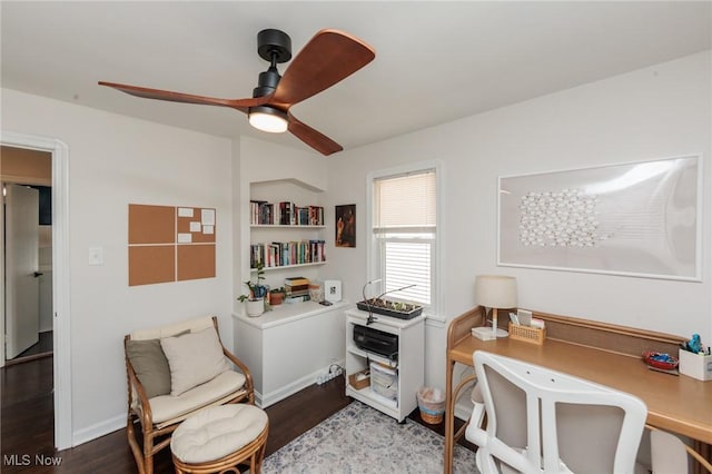 4410 Silsby Rd, University Heights, OH 44118 - office featuring wood finished floors and ceiling fan