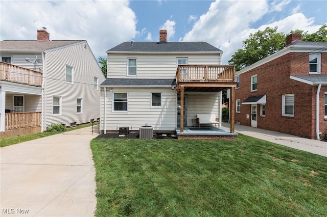 4410 Silsby Rd, University Heights, OH 44118 - back of property featuring a yard and a chimney