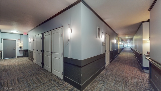 1846 Front St Unit 402, Cuyahoga Falls, OH 44221 - corridor with carpet flooring and ornamental molding