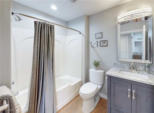 1846 Front St Unit 402, Cuyahoga Falls, OH 44221 - full bath with wood finished floors, shower / bath combination with curtain, and vanity